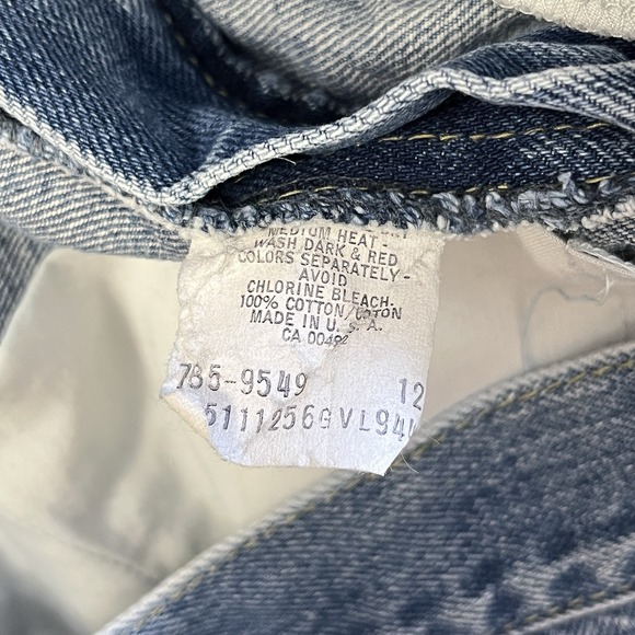 Vintage L.L. Bean Denim Jean Midi Skirt Womens 12 A-Line Blue 28 Waist Boho - Picture 9 of 9